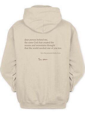 Carew Ellington Unisex “I Love You” Cream Hoodie